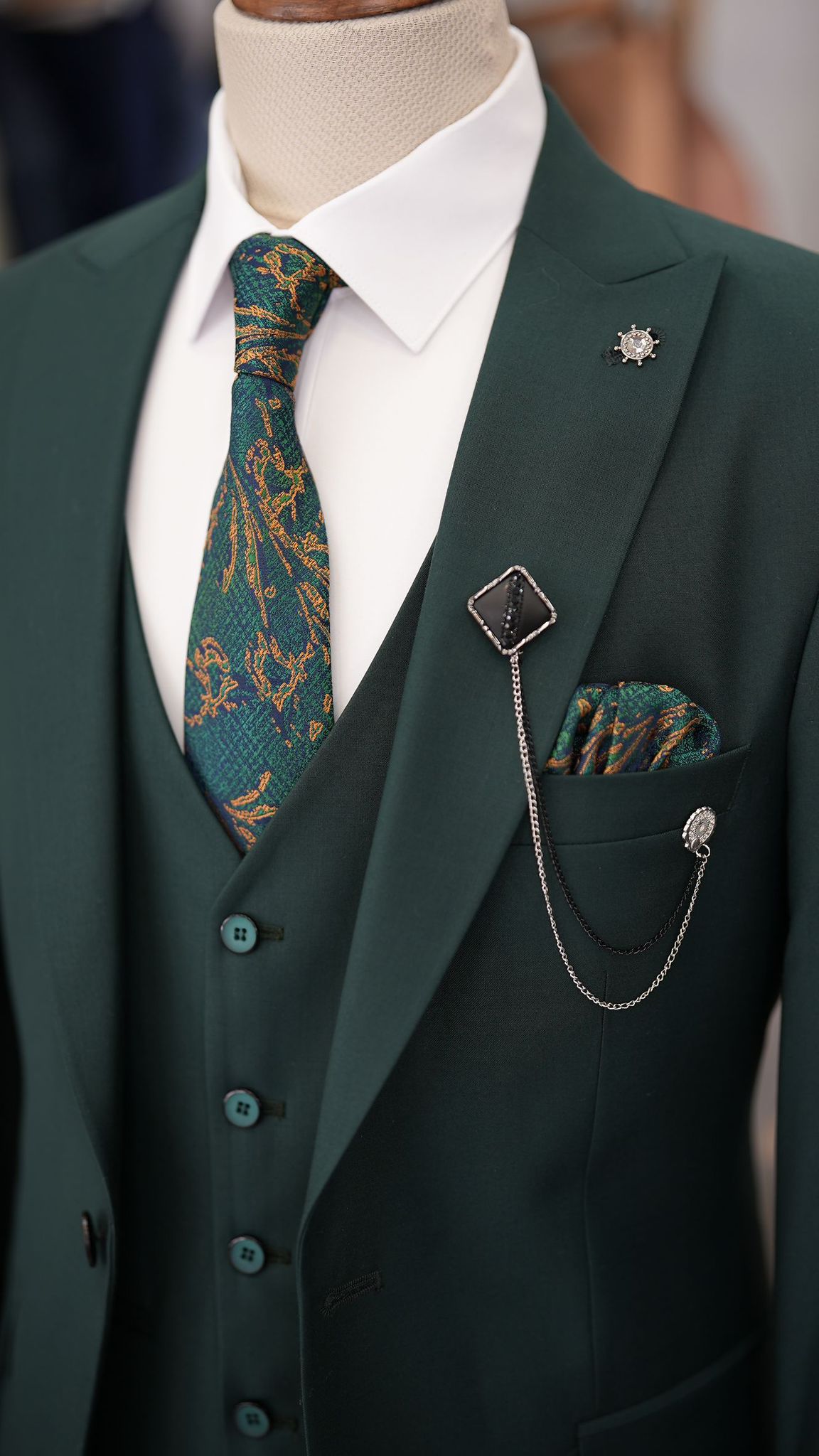 Bojoni Burnley Green  Slim Fit Suit
