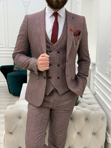 Bojoni Madison Burgundy Slim Fit Suit 