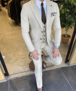 Vince Beige Slim Fit  Suit-baagr.myshopify.com-1-BOJONI