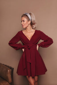 Wrap Dress With Wide Belt-baagr.myshopify.com-dress.-BOJONI