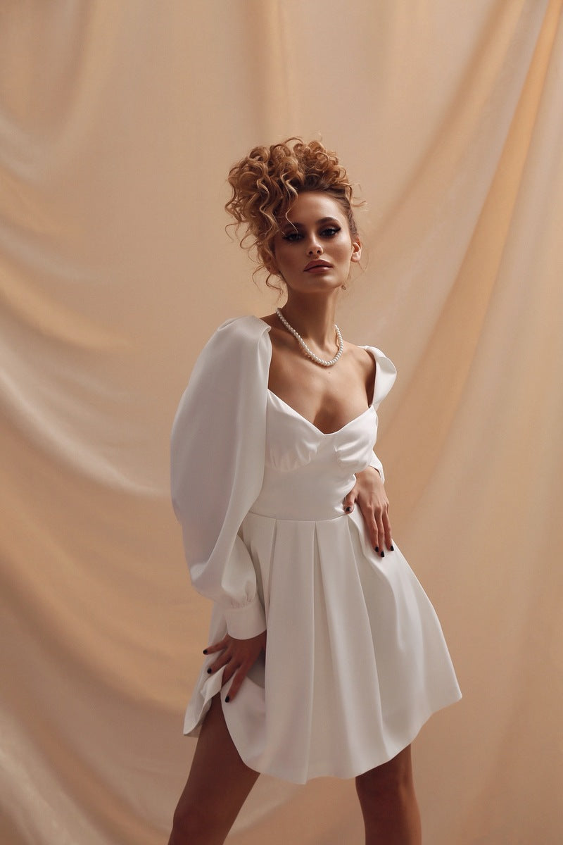 satin pleated white dress Kate_Seguin on LTK